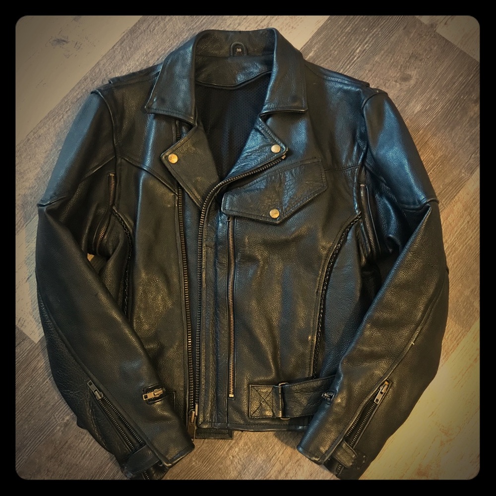 Vintage Leather Biker Jacket